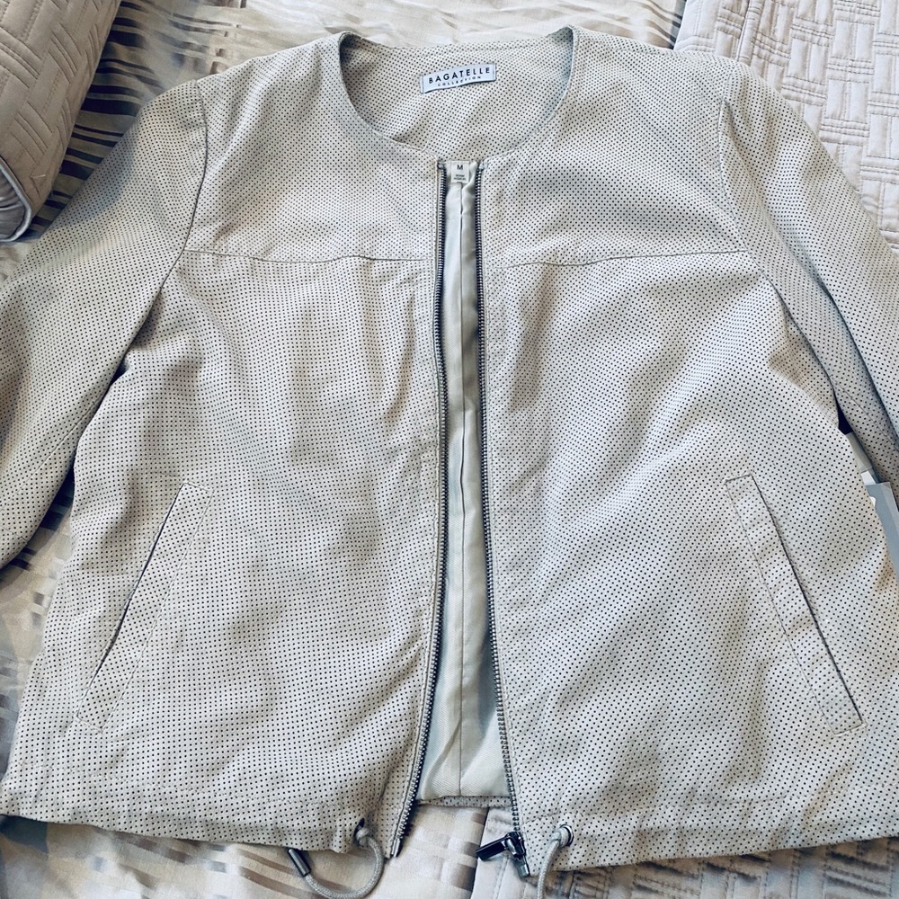 Anthropologie bagatelle suede leather jacket M New